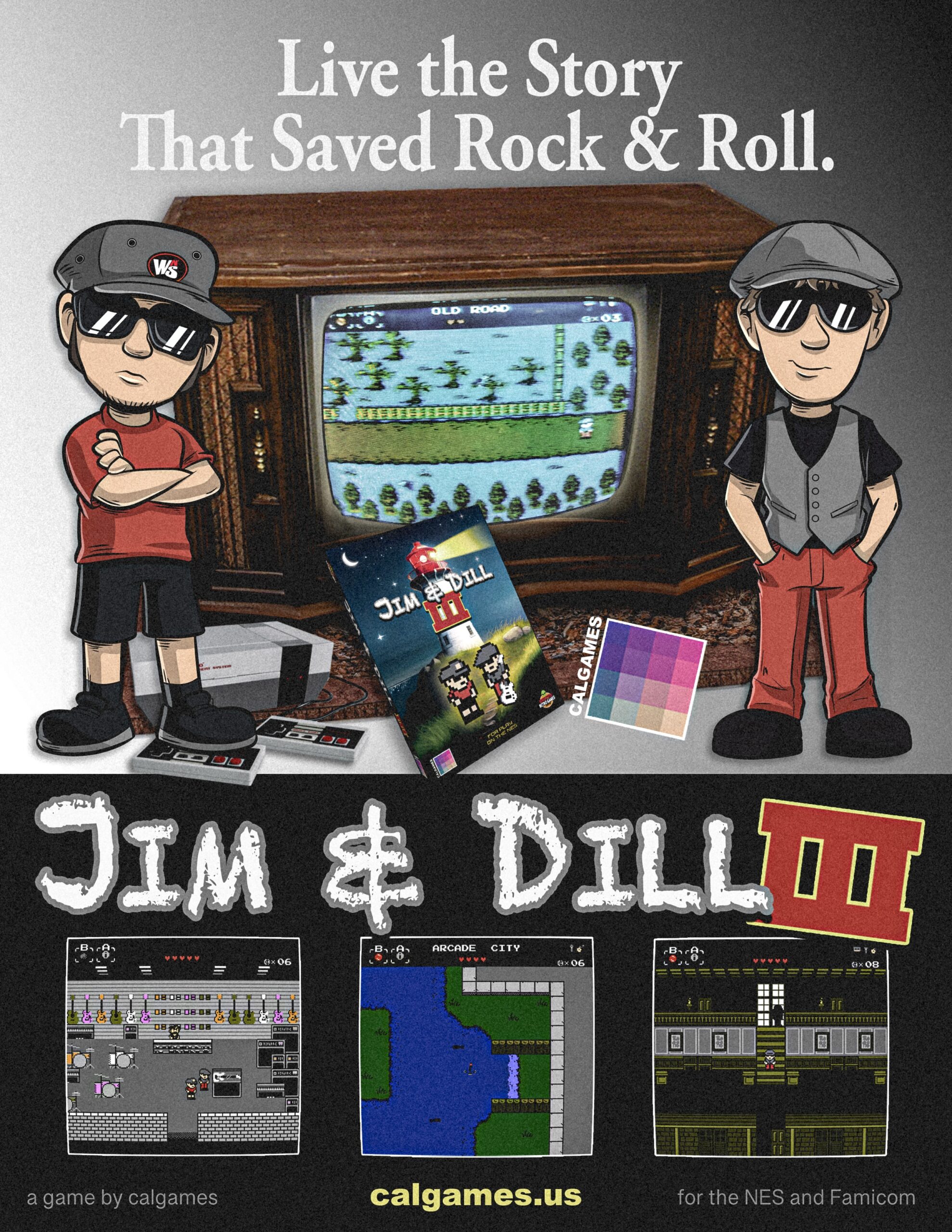 Jim & Dill 3 Vintage Ad NES calgames